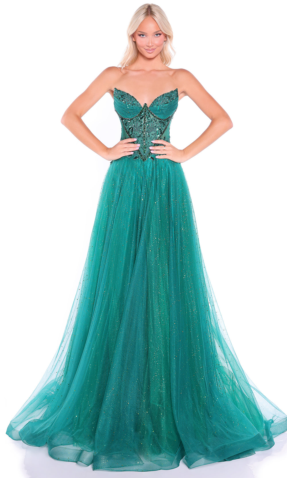 Amarra 89488 - A-Line Embellished Corset Prom Gown