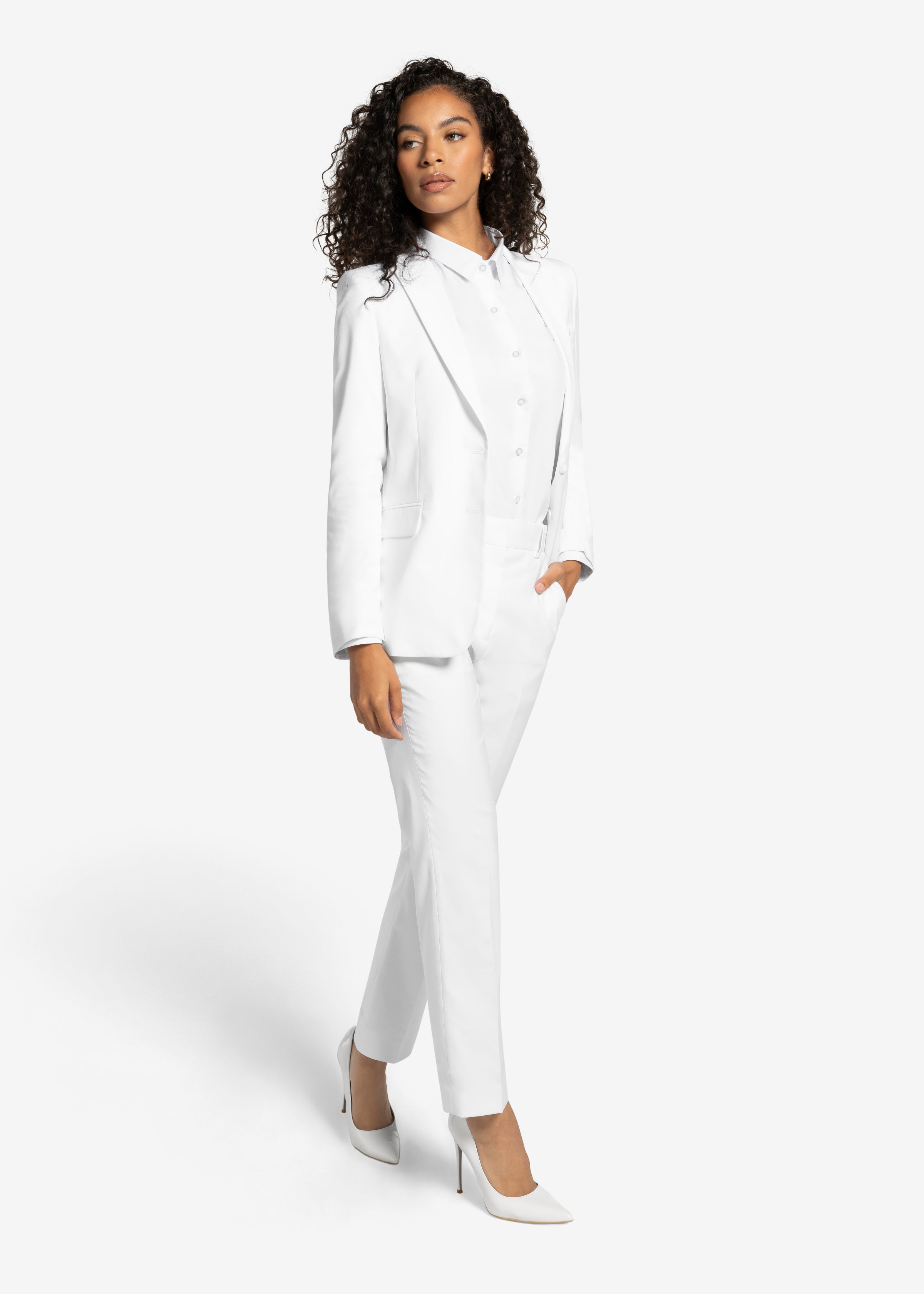 Women's White Suit Pants
