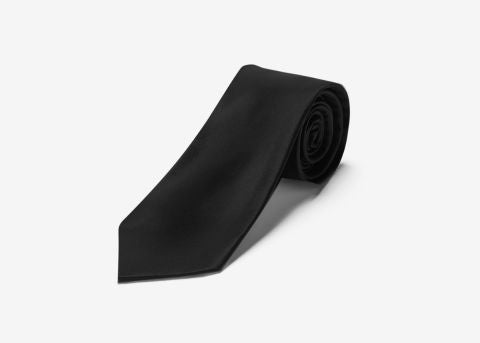 Black Self Tie Long Tie