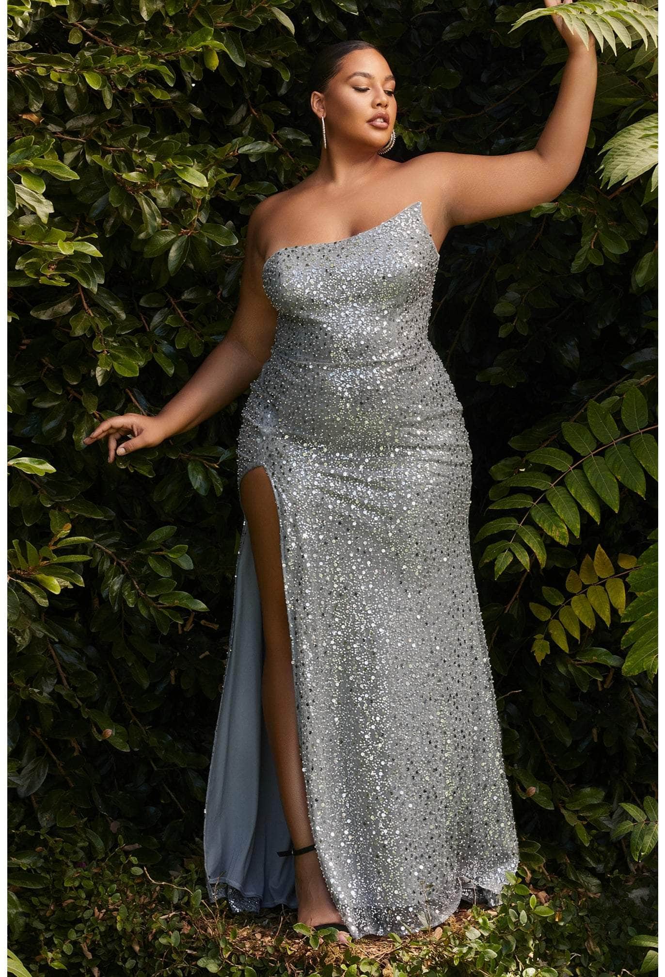 Cinderella Divine - CH165C Sleeveless Plus size Sequin Gown