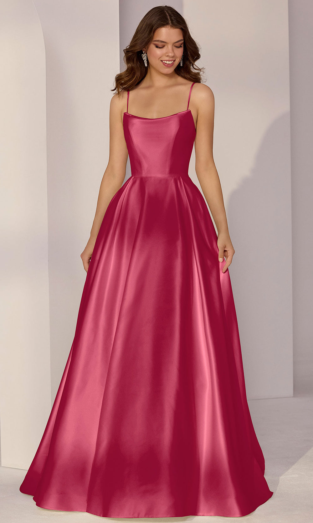 Mori Lee 49213 - Scoop Neck Minimalist A-Line Gown