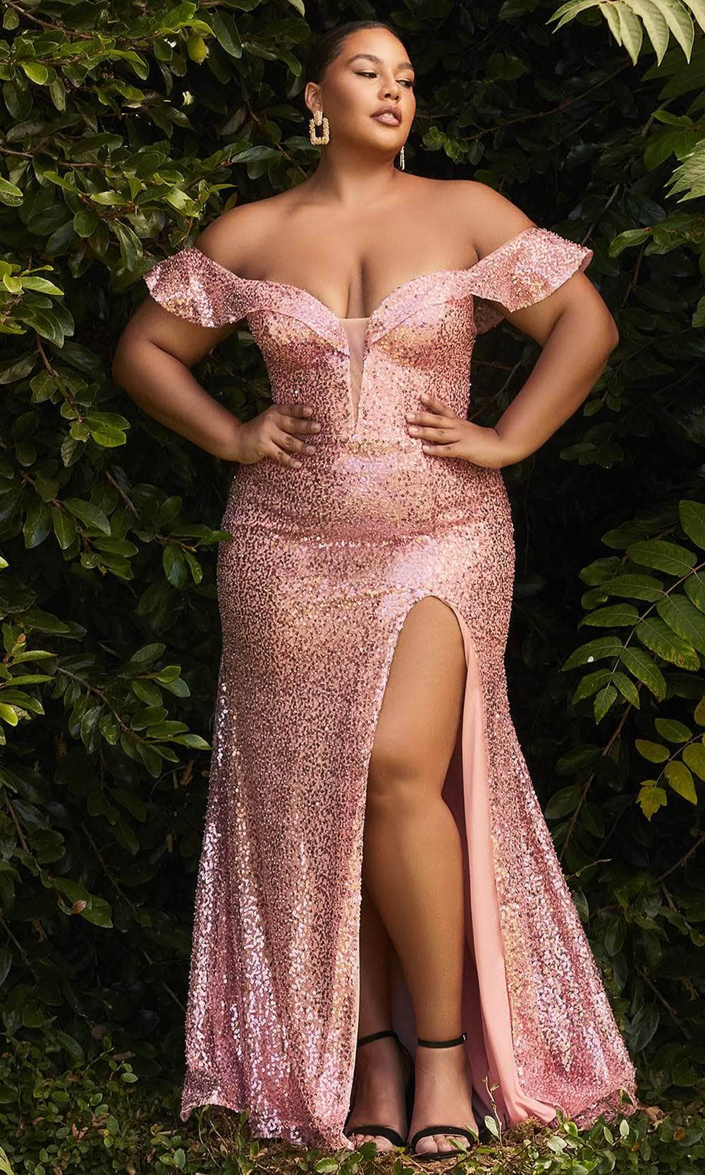 Ladivine CH167C - Sequin Ornate Evening Dress