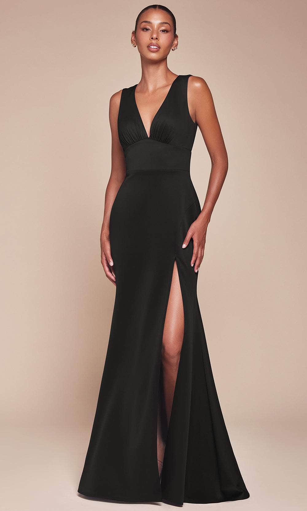 Cinderella Divine CH395 - V-Neck Empire Waist Prom Gown
