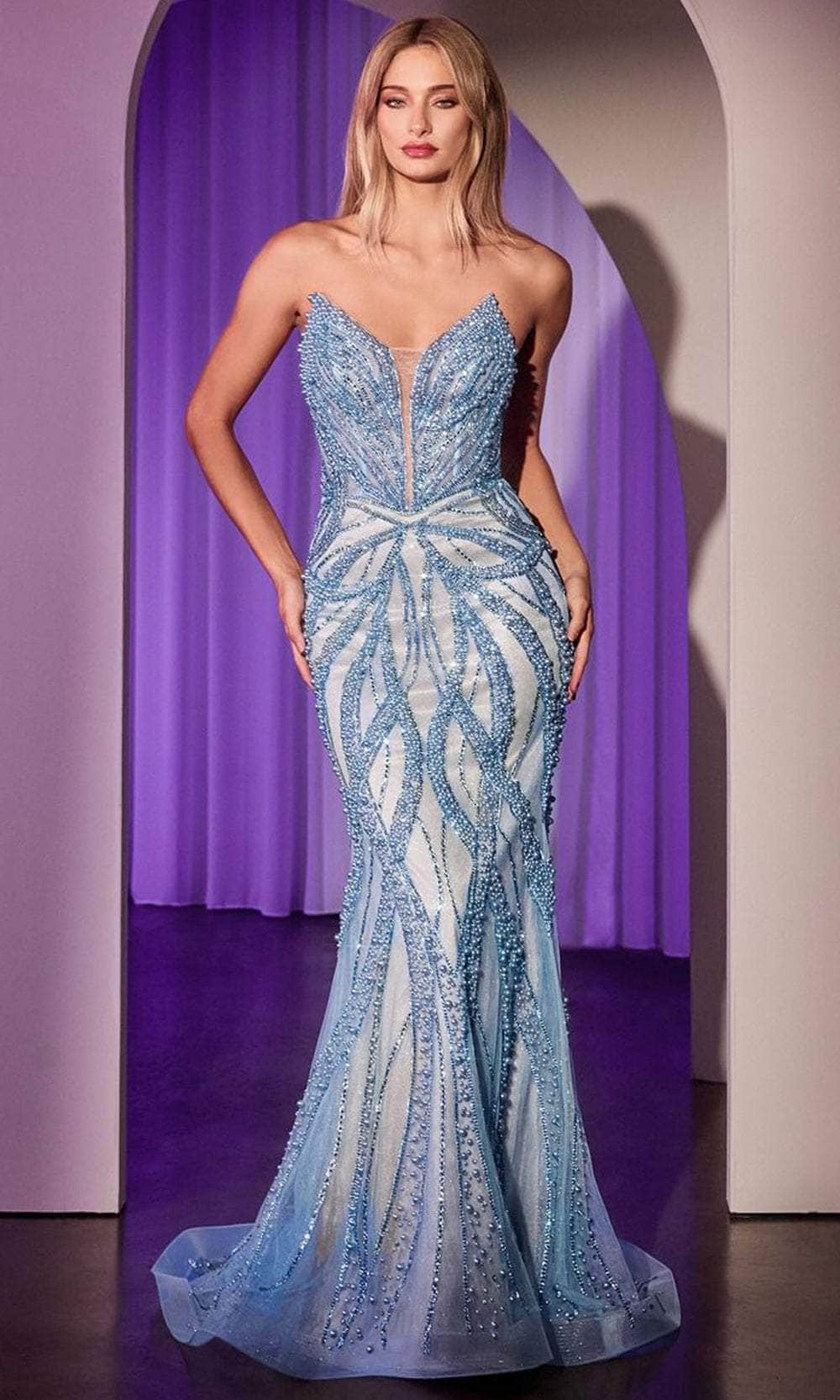 Ladivine CC0688 - Strapless Beaded Long Gown