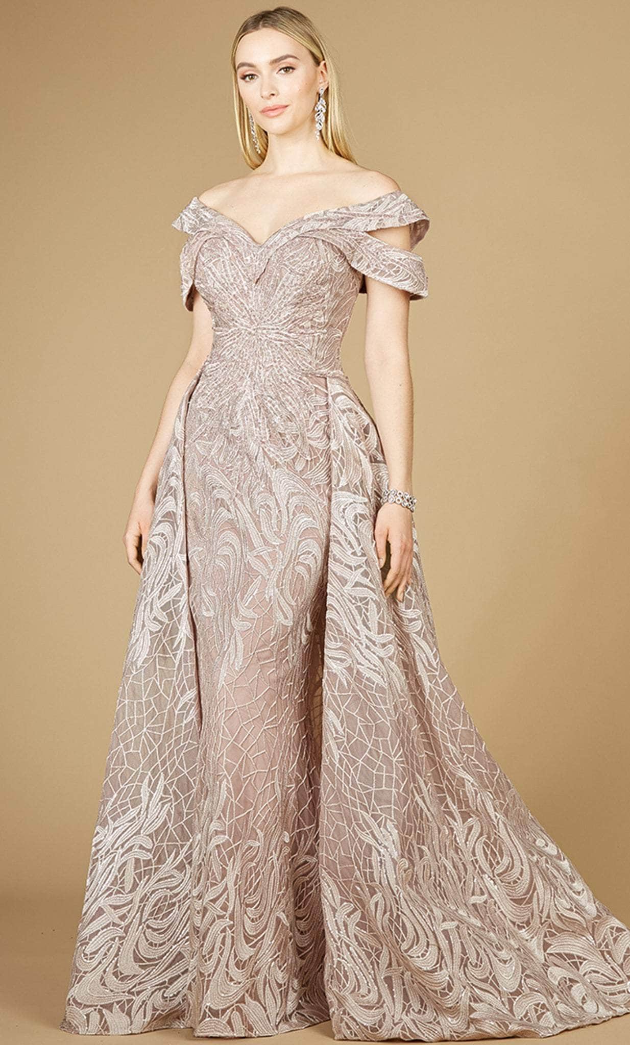 Lara Dresses 29234 - Split Off-Shoulder Evening Gown