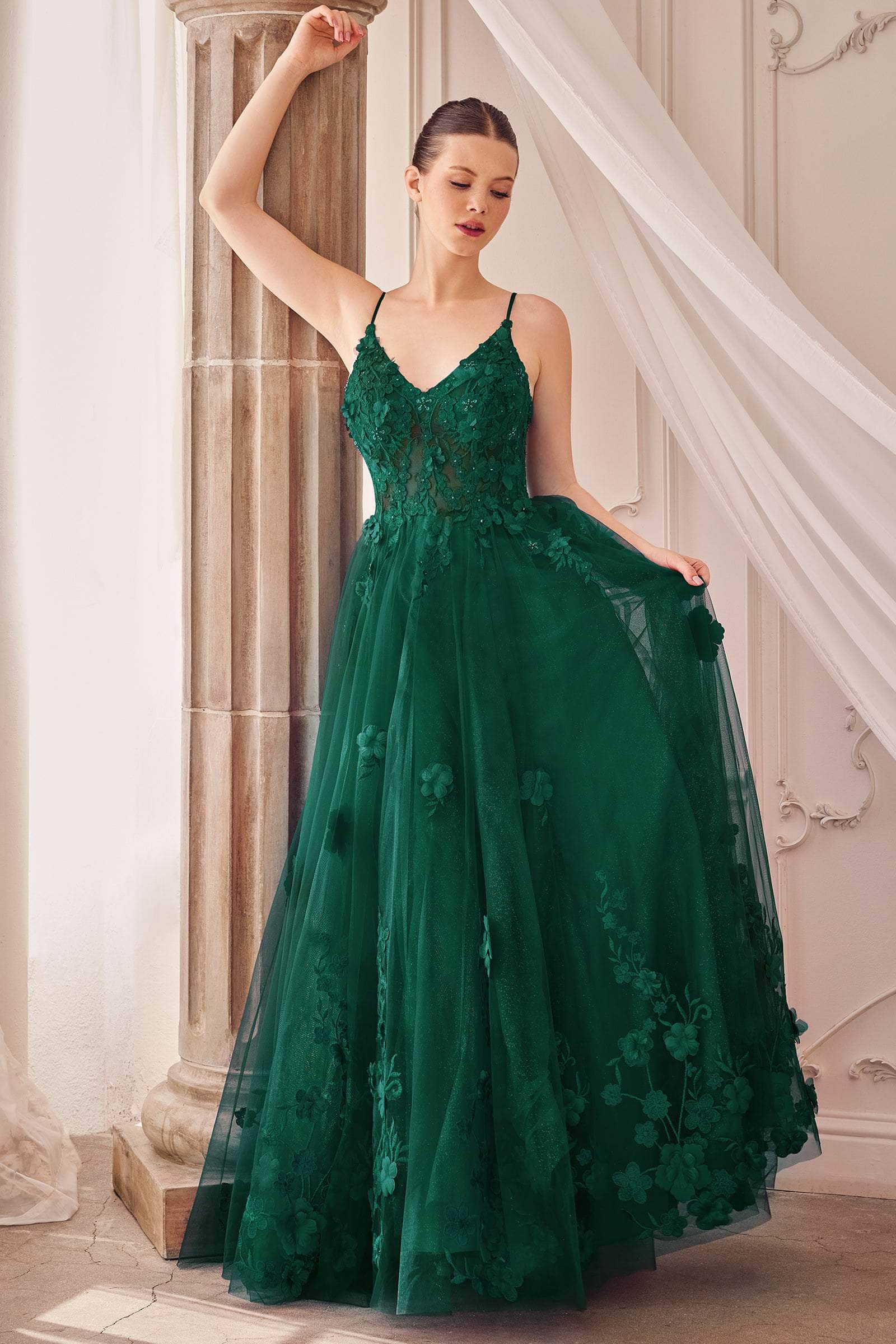 Andrea and Leo A1326 - Floral Applique Gown