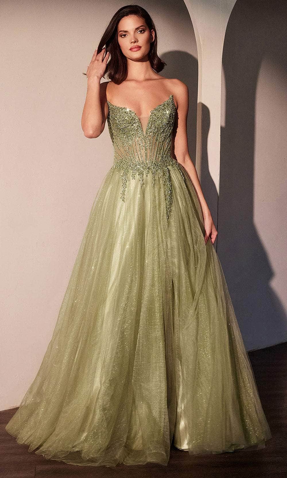 Ladivine CC487 - Sequin Embellished A-Line Evening Dress