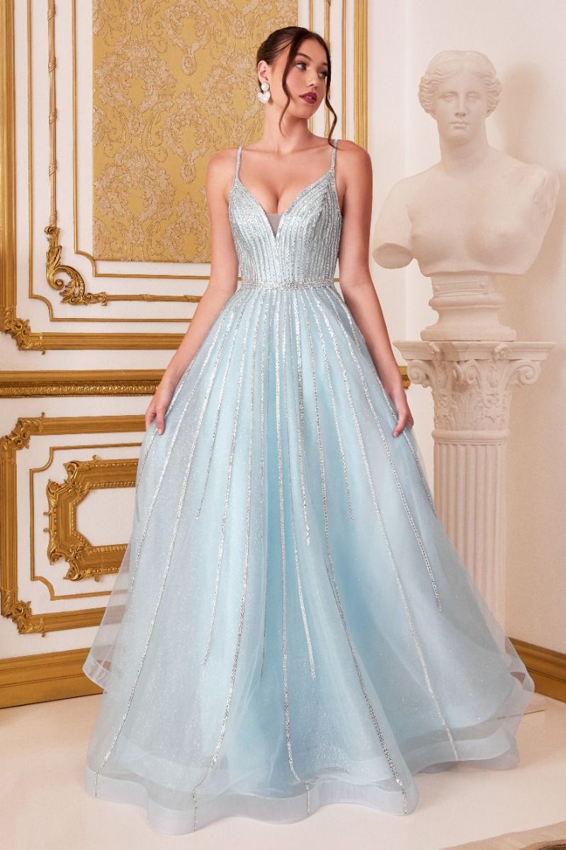 Ladivine CD940 - Embellished A-Line Junior Prom Long Gown
