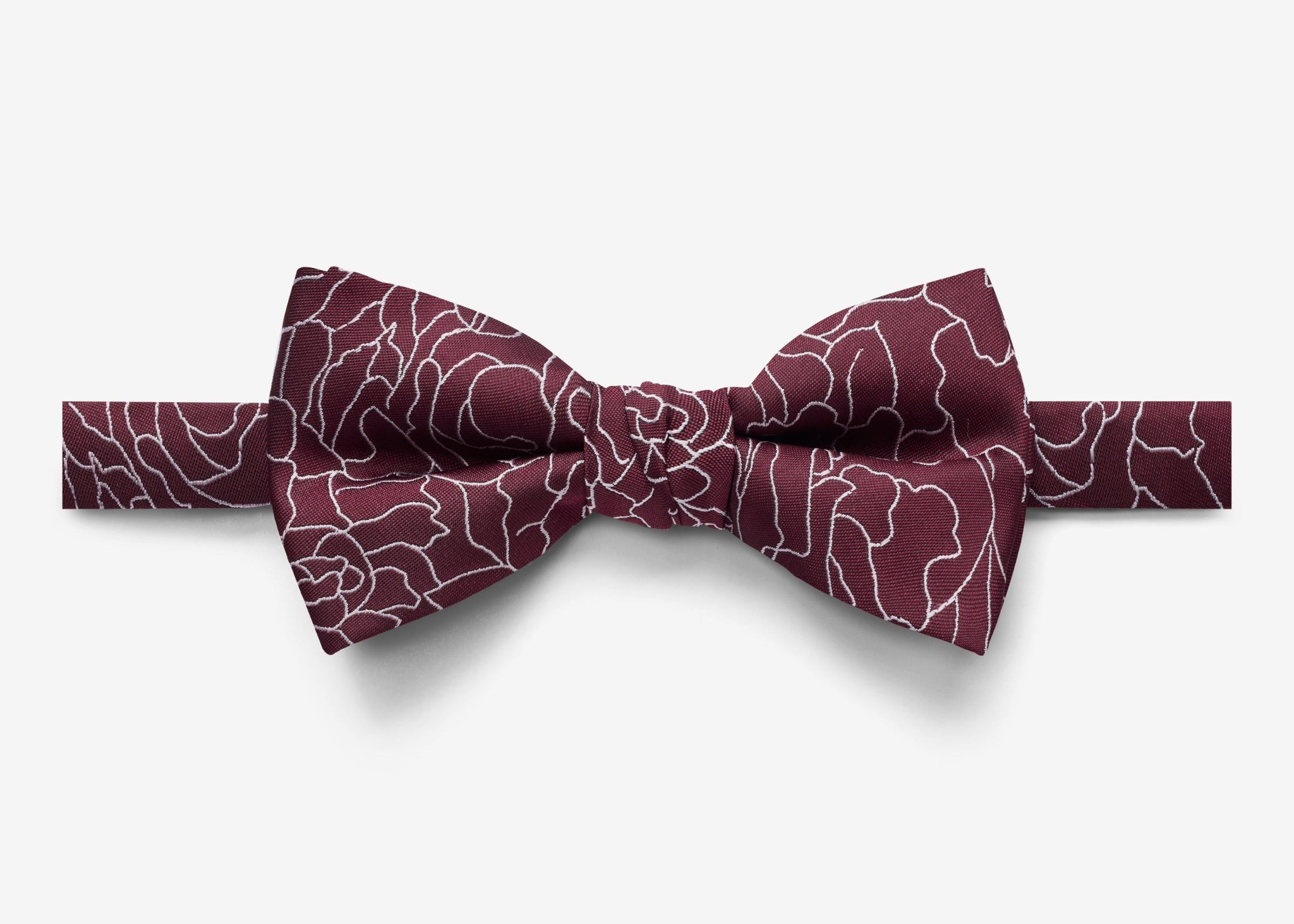 Redwood Wavy Floral Bow Tie
