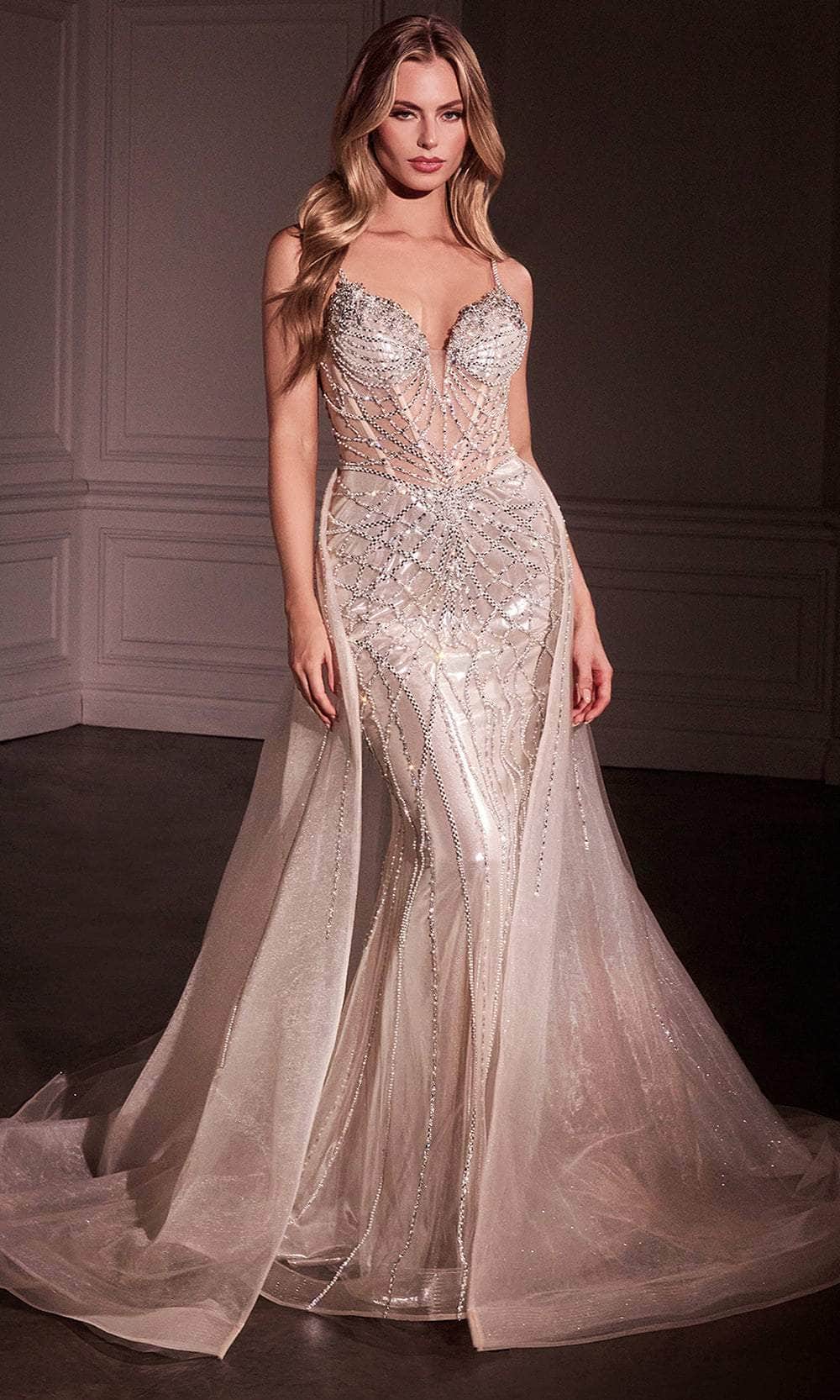 Ladivine CD763 - V-Neck Mermaid Prom Gown
