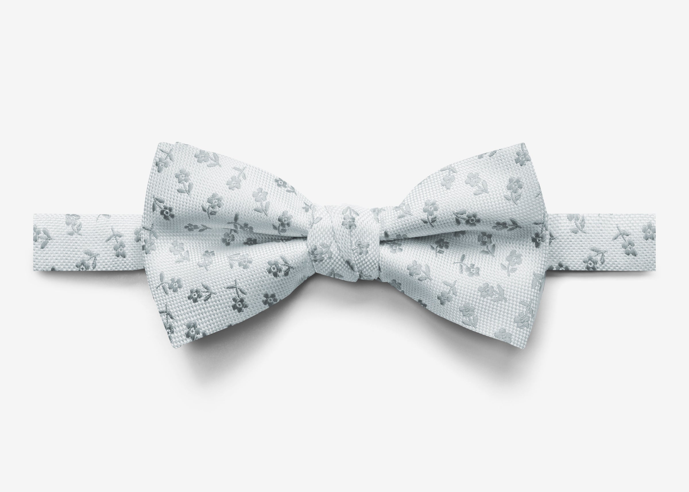 White Single Flower Bow Tie