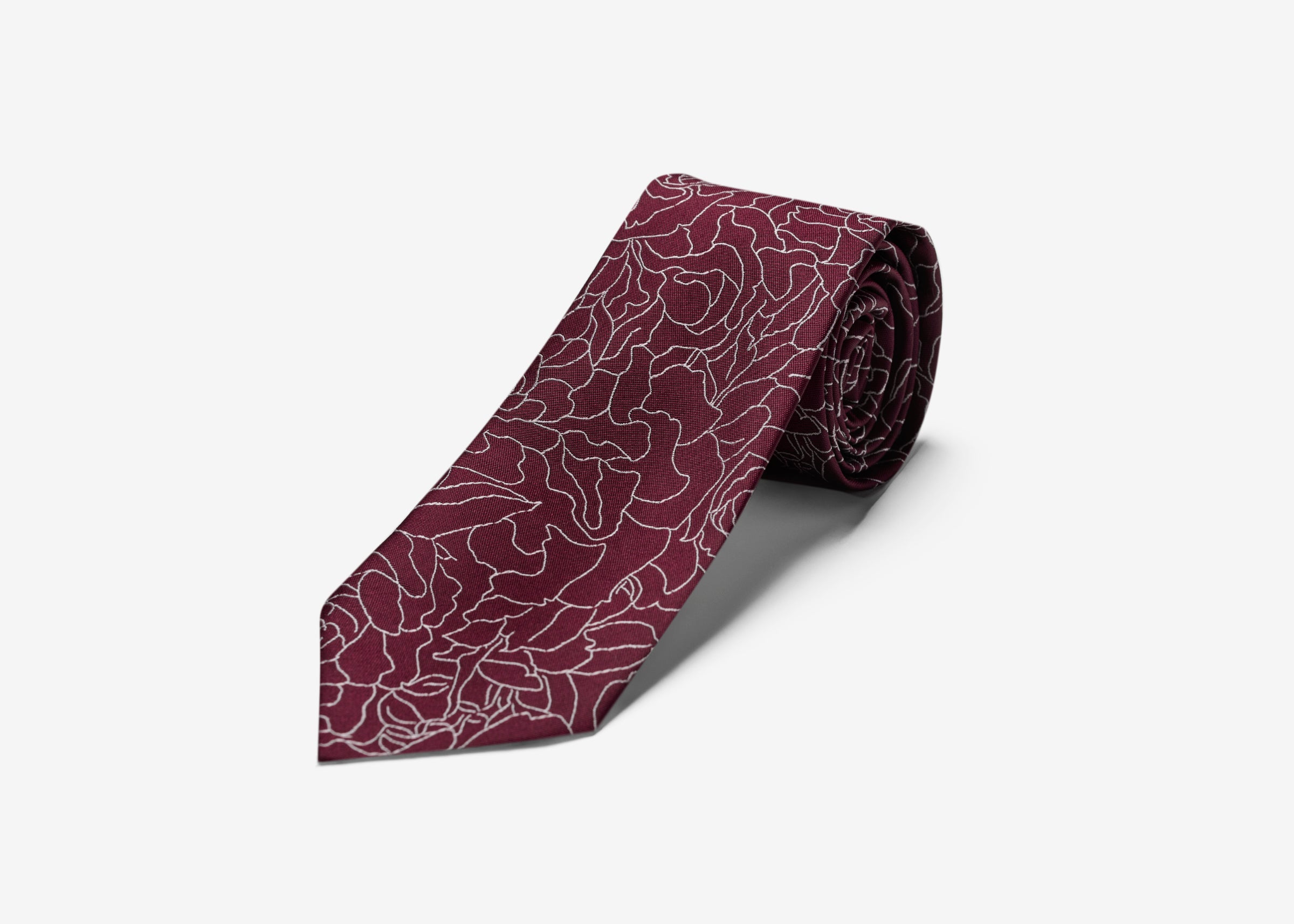 Redwood Wavy Floral Long Tie