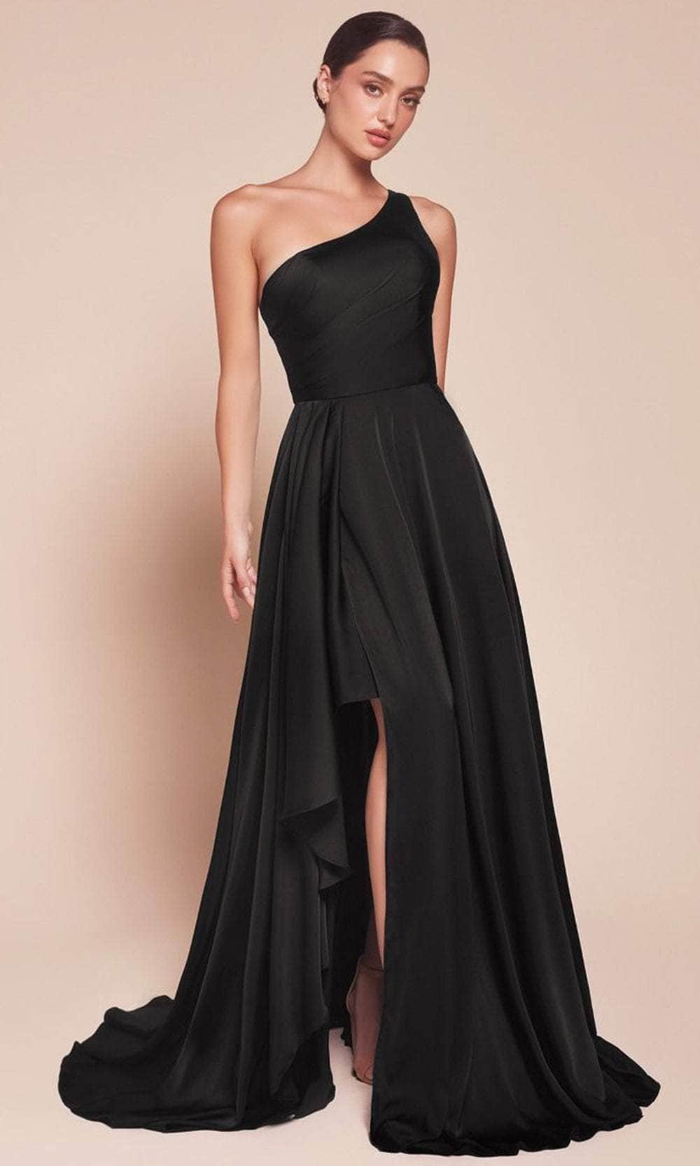 Cinderella Divine 7450 - Asymmetrical Hem Long Gown