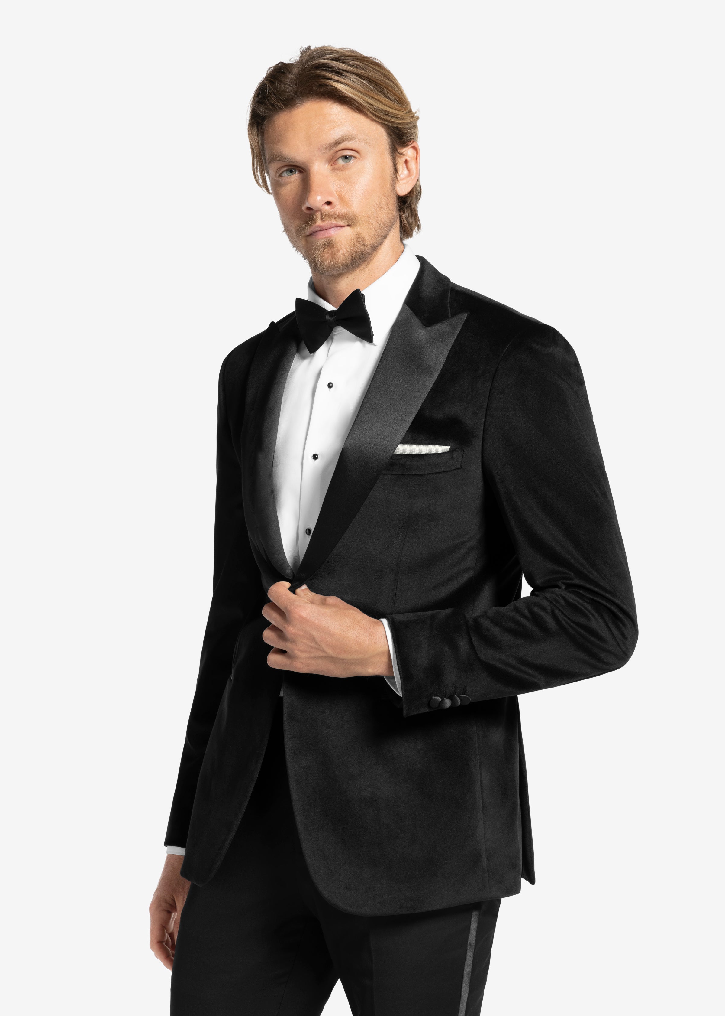 Black Peak Velvet Tuxedo Jacket