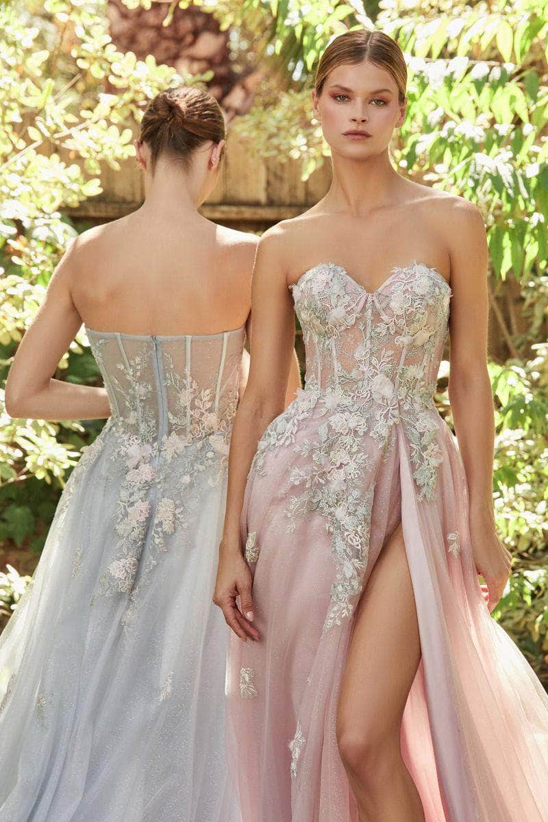 Andrea and Leo A1089 - Floral Corset Tulle Prom Dress