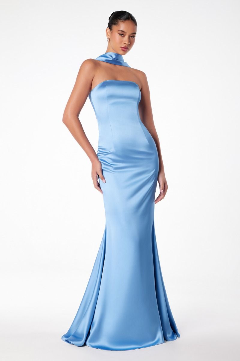 Ladivine T2012 - Strapless Satin Mermaid Gown