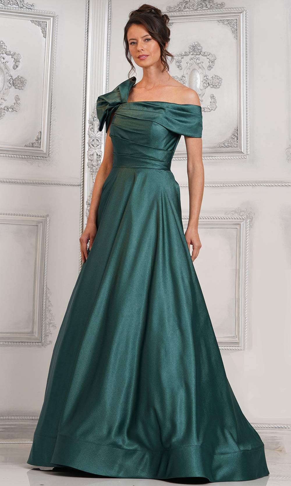 Marsoni by Colors MV1288 - Off Shoulder Satin Evening Dress