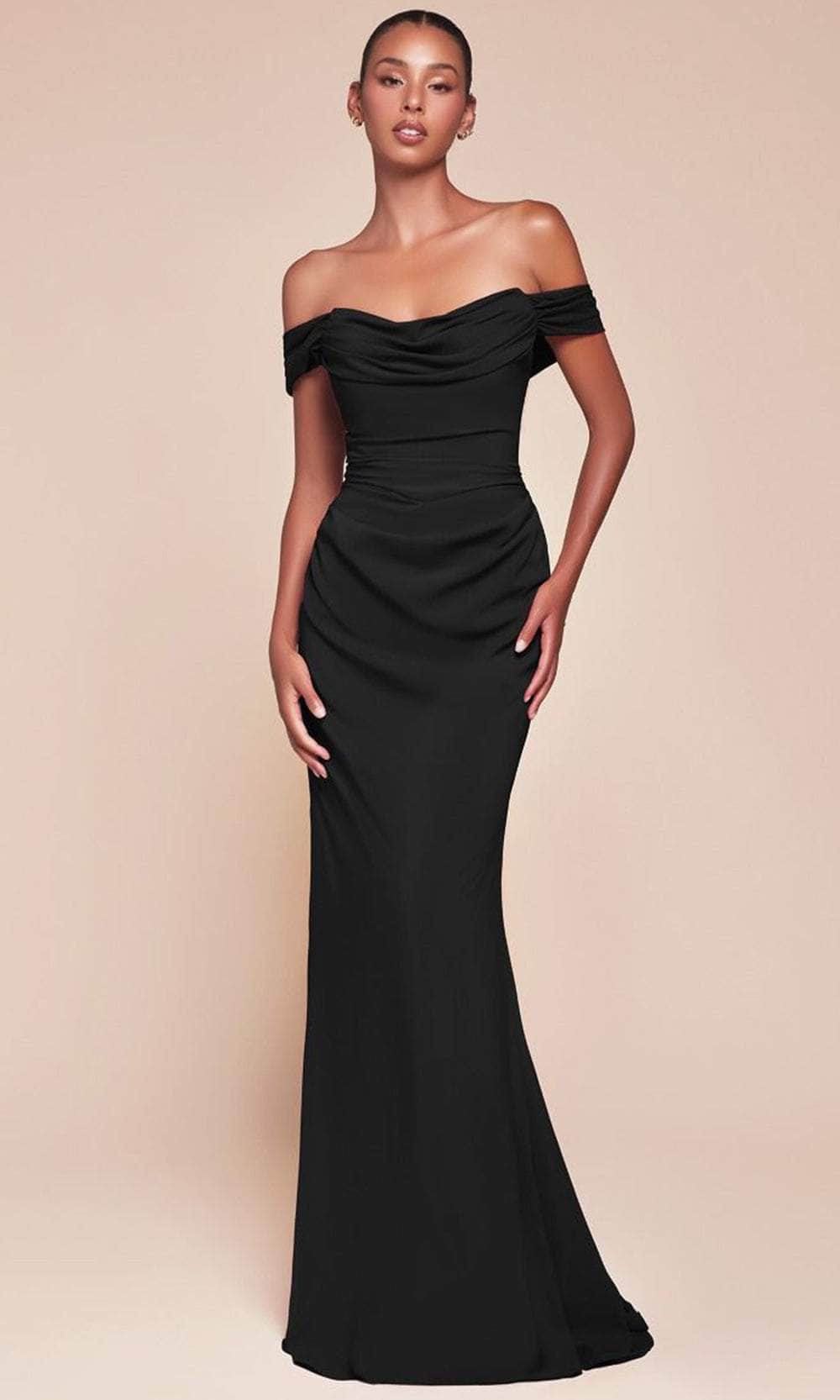 Ladivine 7433 - Sash Chiffon Long Gown