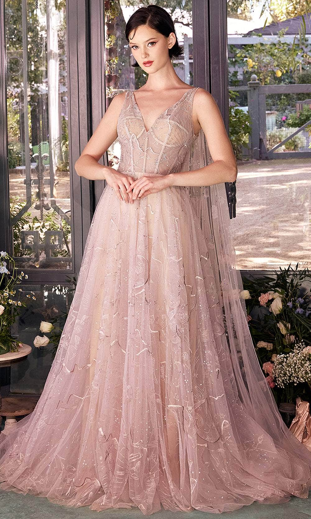 Andrea and Leo A1459 - Star Sign Embroidered A-Line Evening Gown