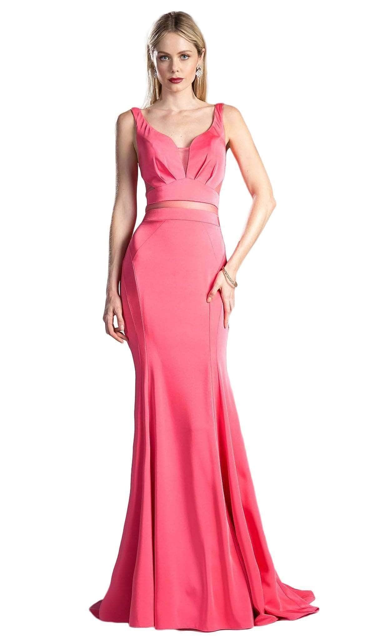 Ladivine 62454 - Illusion Cut-out Long Dress