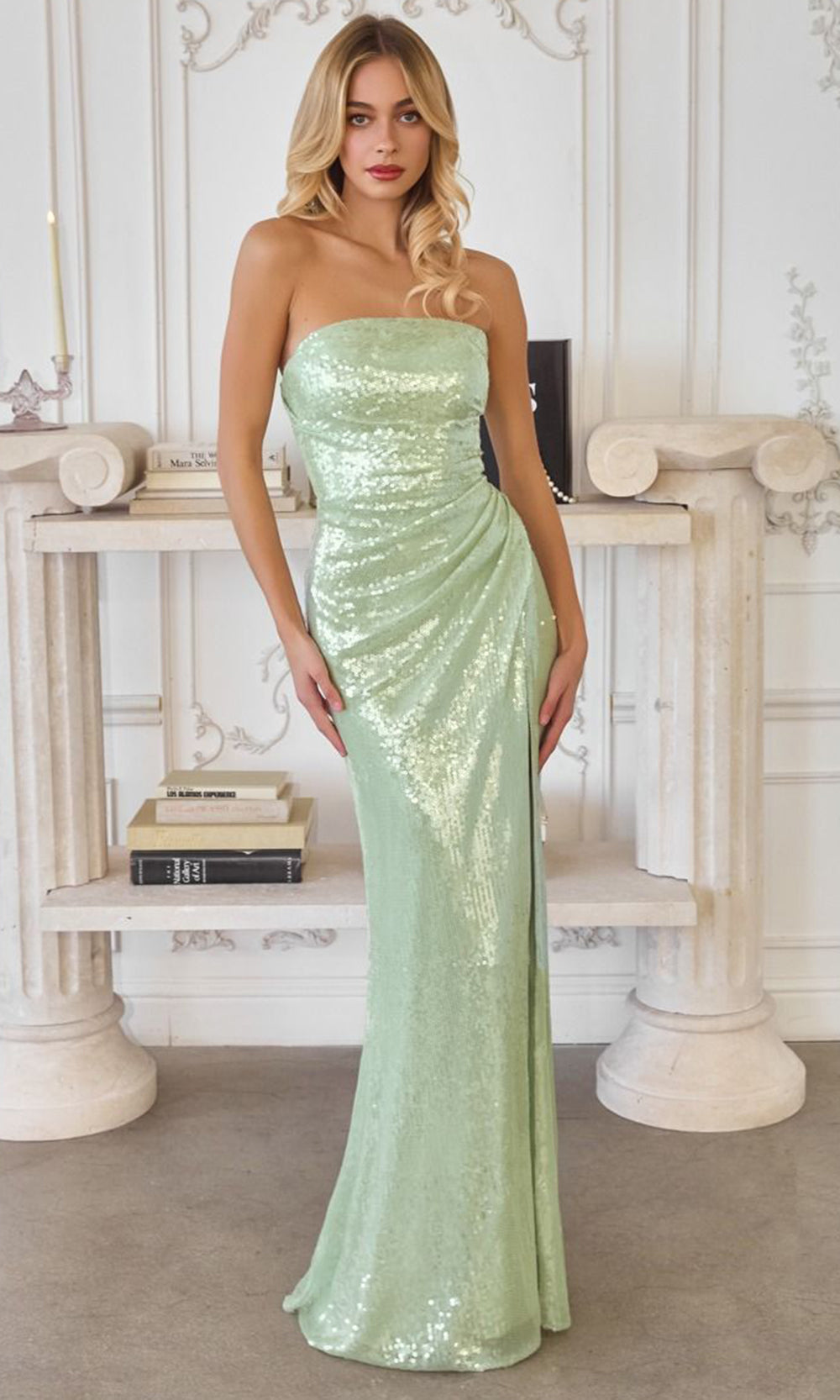 Ornate Sequin Sheath Dress