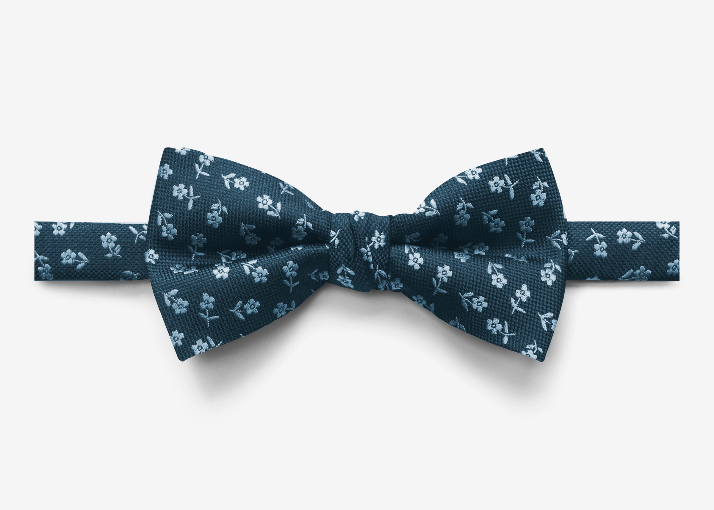 Navy Single Flower Bow Tie