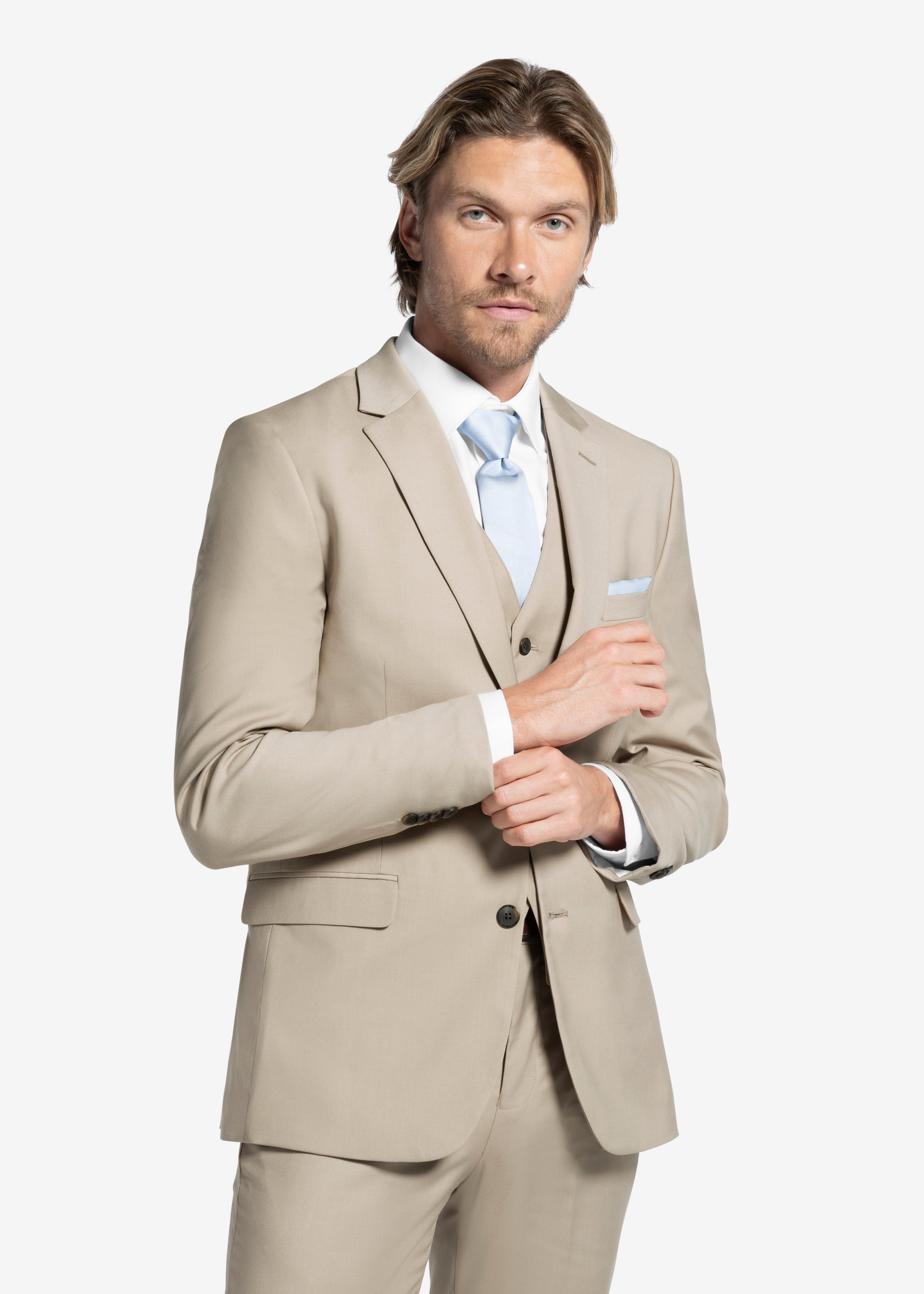 Khaki Tan Suit Jacket