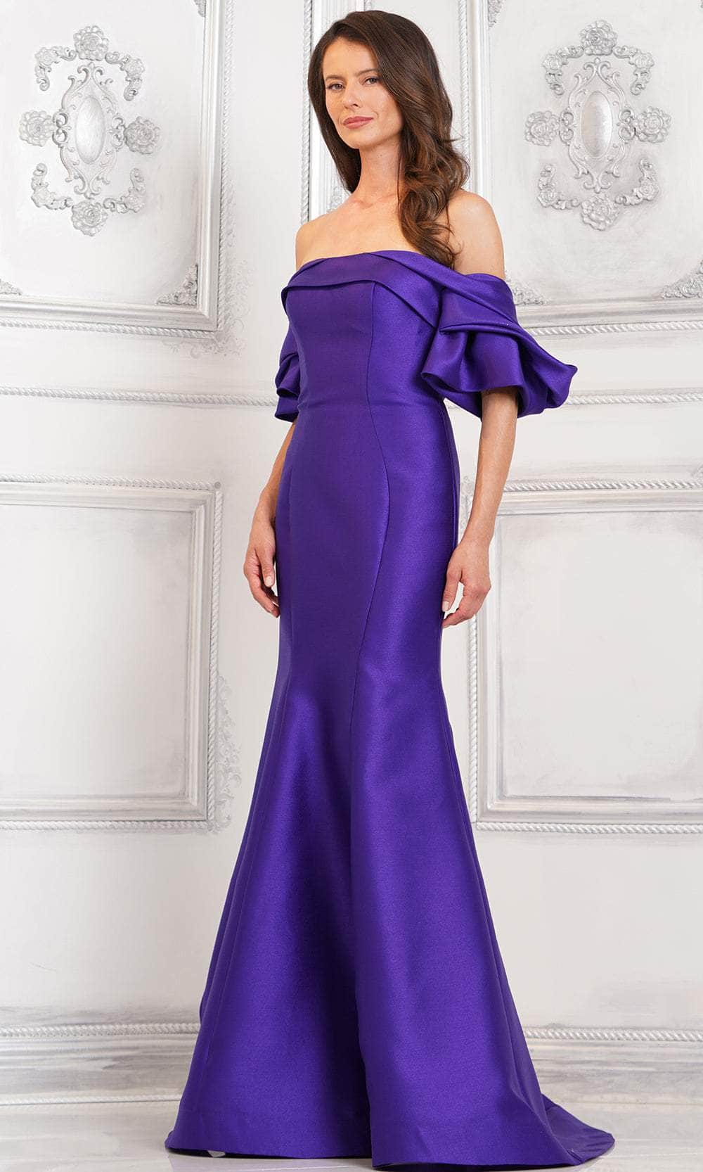 Marsoni by Colors MV1290 - Draped Sleeve Evening Gown