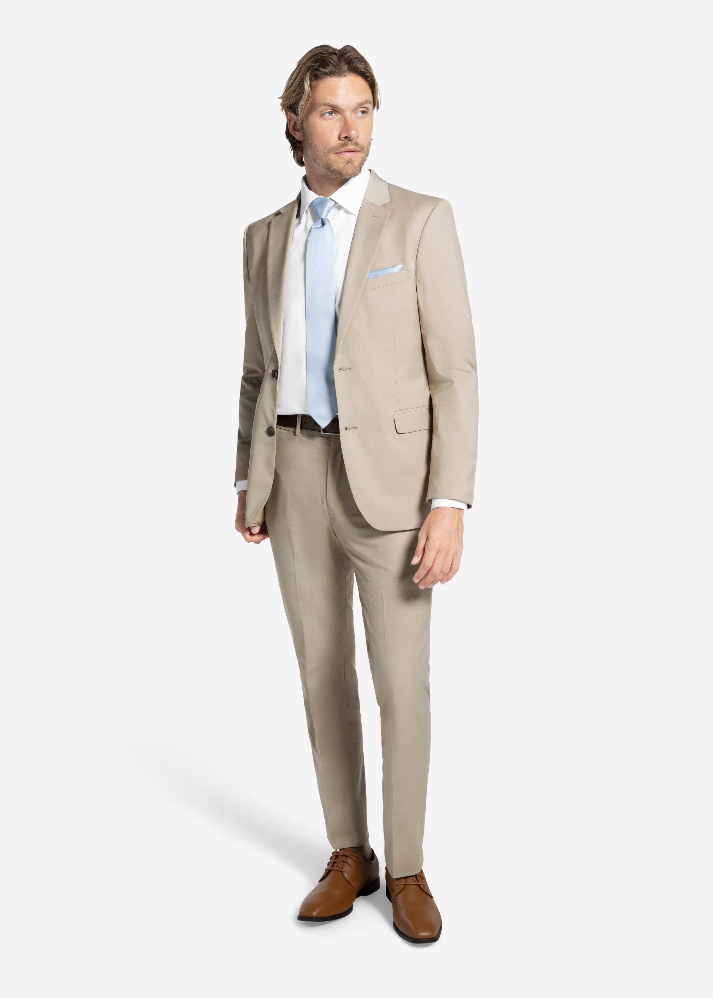 Khaki Tan Suit Pants